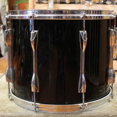 1980s Yamaha Recording Custom Outfit in Solid Black 14x22 8x10 8x12 9x13 10x14 12x15 image 12