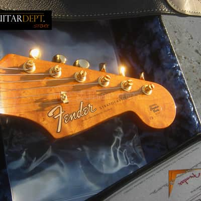 ♚ AS NEW ♚ 2022 Fender CUSTOM SHOP Artisan BURL Maple STRATOCASTER ♚AAAA ♚ EBONY ♚ Handwounds ! image 7