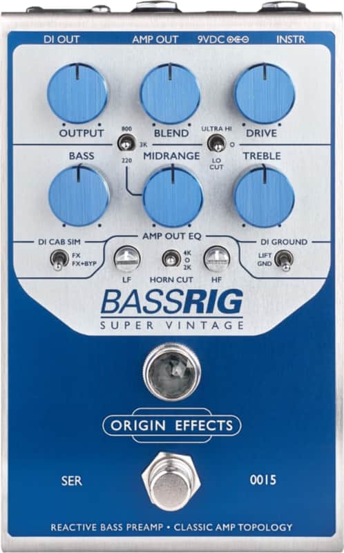 Origin Effects Bassrig Super Vintage Preamp Bass Effects Pedal image 1