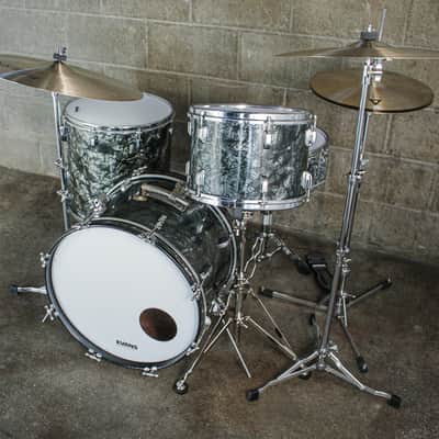 Leedy Late 50s/Early 60s 3 Piece Drum Kit (13/16/20) in Black Diamond Pearl image 4