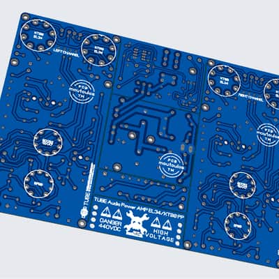 Tube Stereo Amplifier 2xEL34 PP / 35Wrms ReDesign PCB (Elektor) All In One PCB image 3