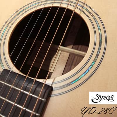 S.Yairi YD-28C all Solid Sitka Spruce & Rosewood Dreadnought Cutaway acoustic guitar image 9