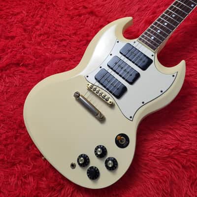Super Rare 1989 Greco SS-70S - White - SG Special with 3 x Hot Lick P-90 Pickups - All Original - Made In Japan MIJ image 2