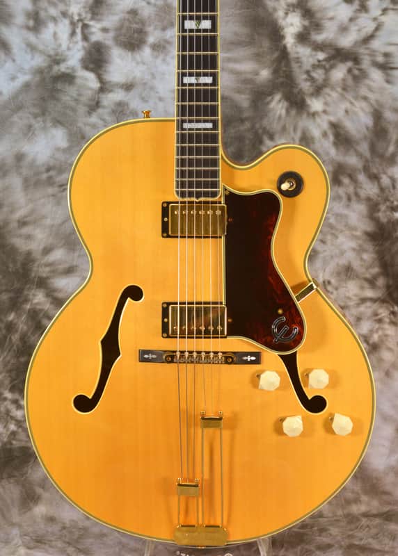 2006 Epiphone Elitist Broadway Guitar in OHSC - Antique Natural image 1