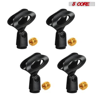5 Core Microphone Clip Holder 4 Pieces with Screw Adapters 5/8 to 3/8 Inch image 4