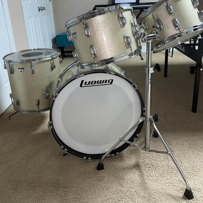 Ludwig Standard 12/13/16/22 Drum Kit 1970’s - Silver Mist image 1