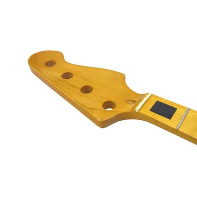Electric Bass Guitar Neck Replacement Maple Bass Neck 4-String 21 Fret 34" Scale Maple Fingerboard Bolt-On Finished Parts for DIY Installation & Repair (38mm Nut and 64mm Heel) image 4
