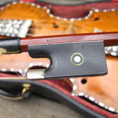 Hardanger Fiddle violin, Hardingfele + Albert Nurnberger Bow  1918 amber image 19