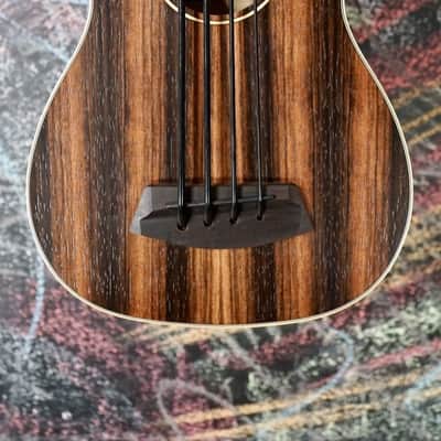 Kala Striped Ebony Fretless Acoustic-Electric U-BASS image 4