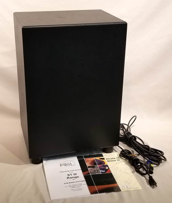 REL Acoustics Storm III 10" Subwoofer System 150watt RMS, 300 Peak w/ Manual & Cables Black image 1