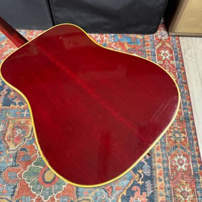 *Video* 1976 Gibson Hummingbird Jumbo Acoustic Wine Red Norlin Era w/OHSC & Hang Tags image 12