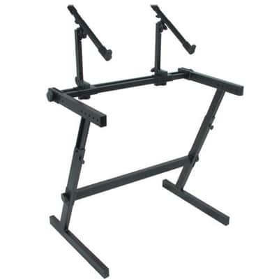 Quik-Lok Z-726 2-Tier Keyboard Stand, Black image 2