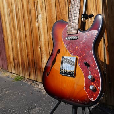 G&L USA ASAT Classic Thinline 3-Tone Sunburst 6-String Electric Guitar w/ Gig Bag (2022) image 6