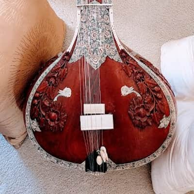 SITAR Antique by HUSEN & Brothers, Miraj, India 7 String Custom Grand Concert "Baritone" 1950's Only 1 known of, Confirmed by Grandson made by Grandfather! - image 8