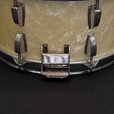 WFL Ludwig New Classic Ray McKinley 14" x 6,5" snare drum 1950's - White Marine Pearl image 8