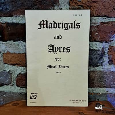 "Madrigals and Ayres for Mixed Voices" Music Book (Early 20th Century) image 1