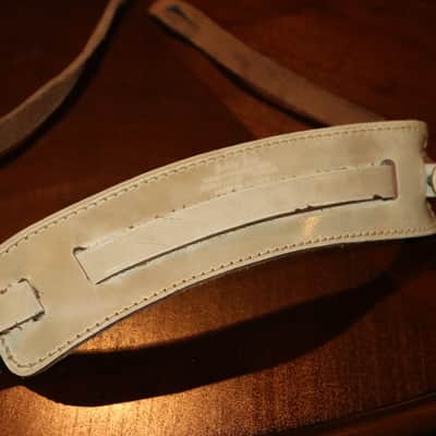 Bobby Lee  Leather Guitar Strap  Circa 1958-1960 - White image 4