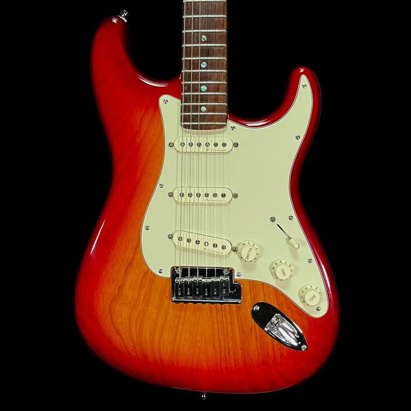 Fender Deluxe Ash Stratocaster 2002 - Aged Cherry Burst