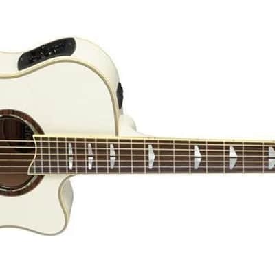 Yamaha APX 1000 Pearl White Acoustic/Electric Guitar w/Hard Case