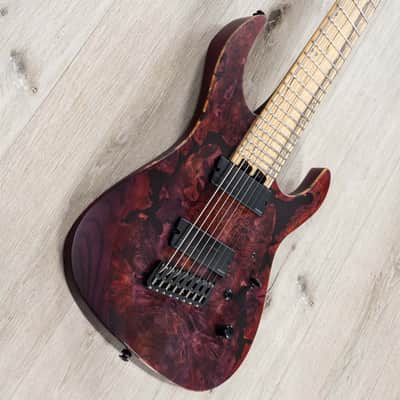 Legator Ninja N8FX Multi-Scale 8-String Guitar, Ebony Fretboard, Blood Moon image 2