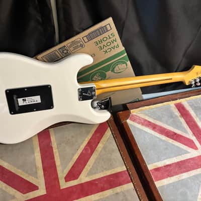 Fender Player II Stratocaster HSS 70th Anniversary Upgraded Polar White Electric Guitar image 9