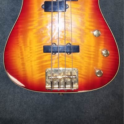Samick Valley Arts Custom Pro Shop Bass Guitar Cherry Burst image 2