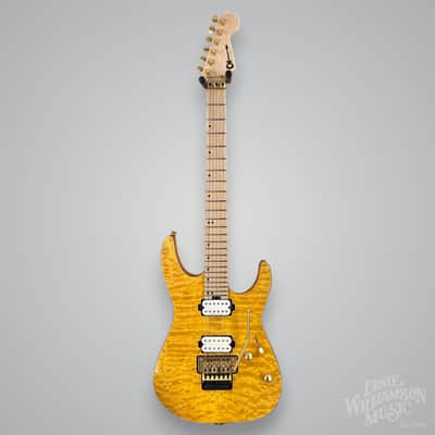 Charvel Pro-Mod DK24 HH FR M Mahogany with Quilt Maple Top 2021 - Dark Amber, 7.5 lbs image 4
