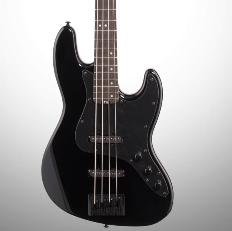Schecter J4 Electric Bass, Gloss Black image 1