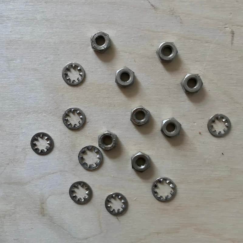 1960’s Vox Set of x8 Vintage JMI spec 2BA nuts & shake pr…