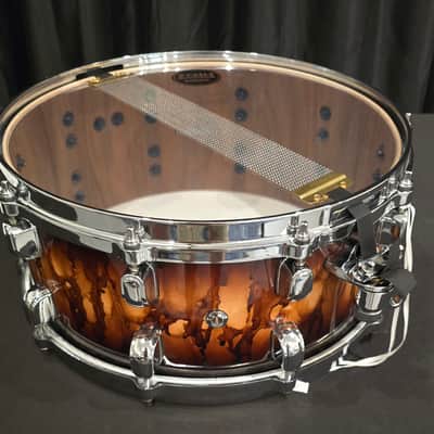 Tama New never played! 14 x 6.5" Walnut/ Birch snare drum 2025 - Molten Brown Burst image 5