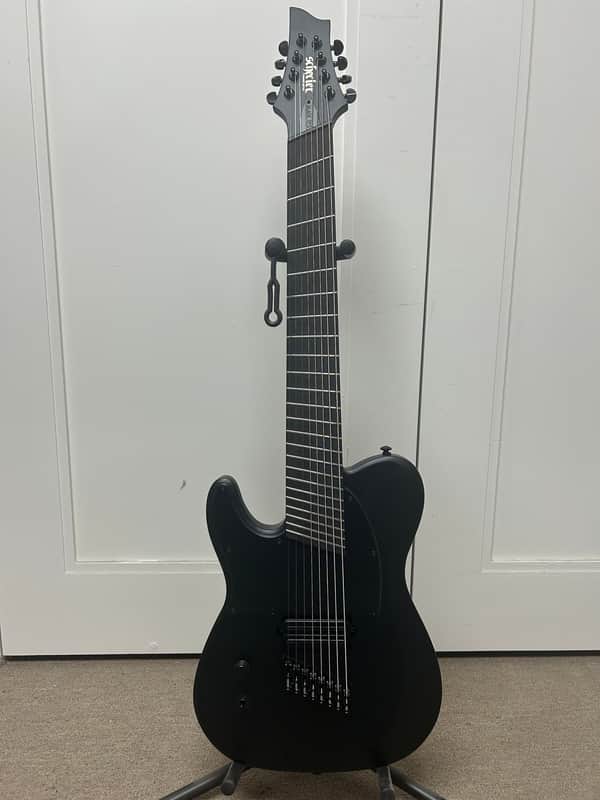 Schecter PT-8 MS Black Ops Left-Handed 8 String Multiscale Electric Guitar - Satin Black Open Pore image 1