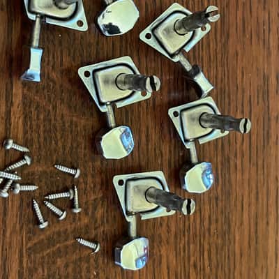 set 1966 - 76 Fender Stratocaster Telecaster guitar tuners tuning pegs image 4