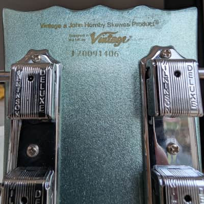 Vintage V120-GHB Reissued Series Single Cut 2010s - Gun Hill Blue image 5