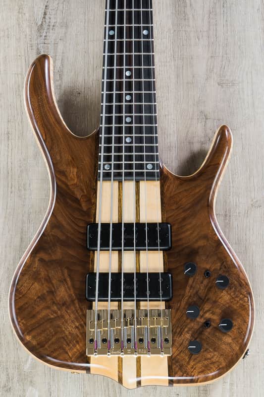 Ken Smith BSR 6TN 6-String Electric Bass Ebony Board Black Tiger +