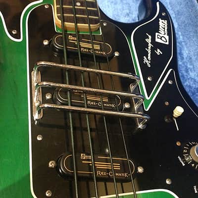 1966 Burns Shadows Bass Greenburst image 12