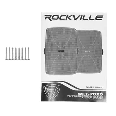 Rockville Commercial/Restaurant Amplifier Amp+2) White Wall+4) Ceiling Speakers image 11