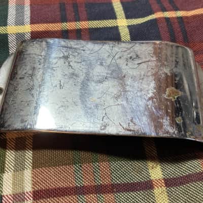 1960s-70s Vintage Fender Precision P-Bass Pickup Cover Plate Ashtray Chrome image 2