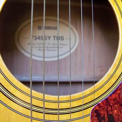Yamaha  F345SY  Sycamore Top Dreadnought Acoustic Guitar Like New image 6