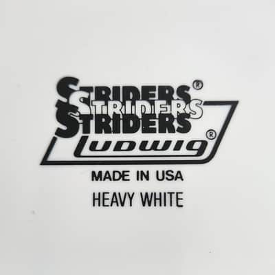 NOS Ludwig Strider 24" Heavy White Made In USA Bass Drum Head 1980s image 2