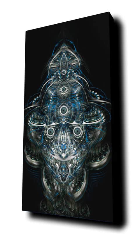 "Jester Alien" by Johnathan Singer - 244 Portrait Acoustic Panel (Ceiling Mounted/RGB LED Front & Backlighting) image 1
