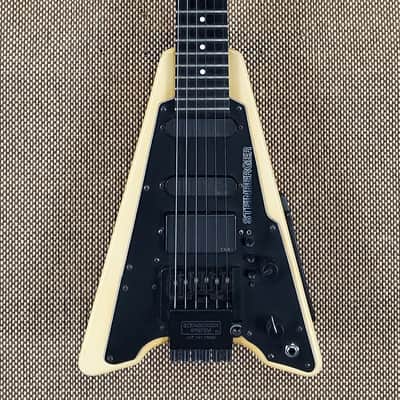 1985 Steinberger GP45 RARE Push Button Selector Eye Catching White Finish image 1