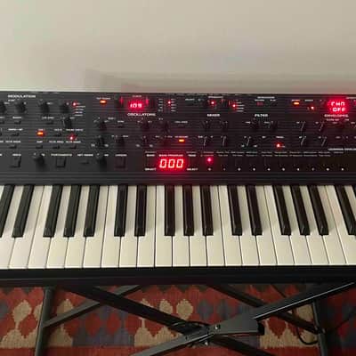 Sequential OB-6 49-Key 6-Voice Polyphonic Synthesizer 2018 - Present - Black with Wood Sides