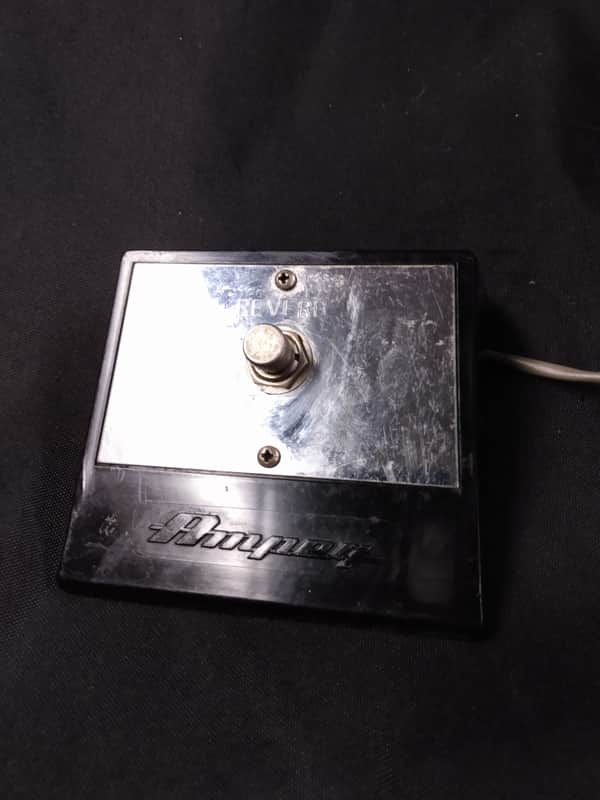Ampeg Reverb Footswitch 1960s Black/ Chrome Rare Original Part Reverberocket and others image 1