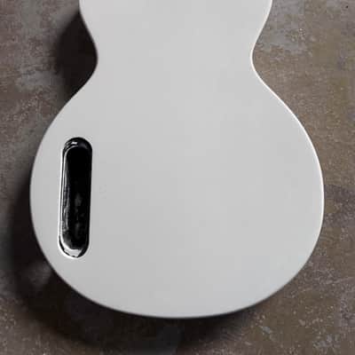 White Single Humbucker Guitar Body with Purple Top image 3