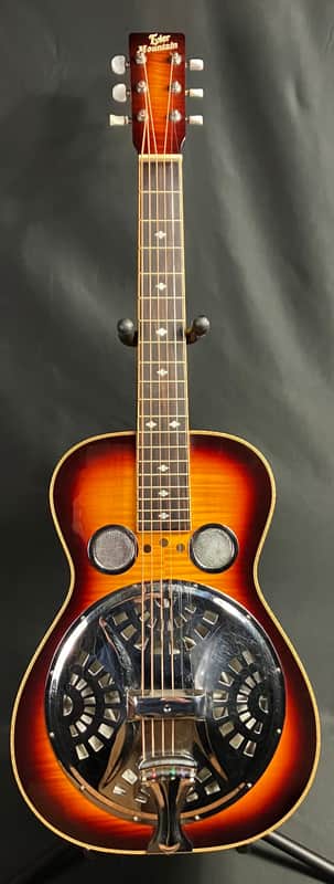 Tyler Mountain Square Neck Resonator Guitar Flamed Vintage Sunburst Finish image 1