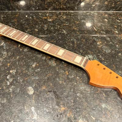 Real Life Relics Nitro 1A Curly Flame Maple Roasted Jazzmaster® Stratocaster® Style Neck Rosewood 21 Fret JMRFMR  #1 image 1