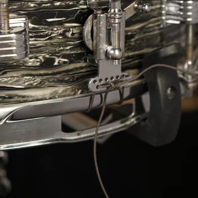 Ludwig 4x14" Downbeat Snare Drum - 1960s Black Oyster Pearl image 4