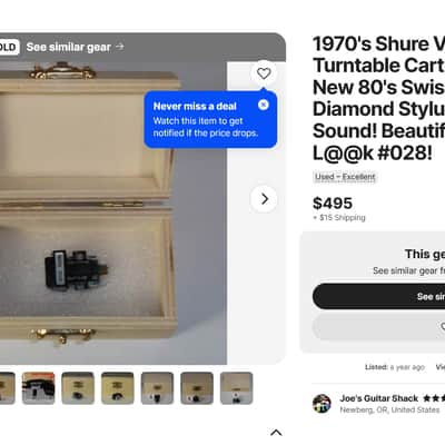1970's Shure V15 Type III Turntable Cartridge with Very Rare Super-Track Plus Stylus Holy Grail Sound! in All Original Beautiful and Excellent L@@k! image 11