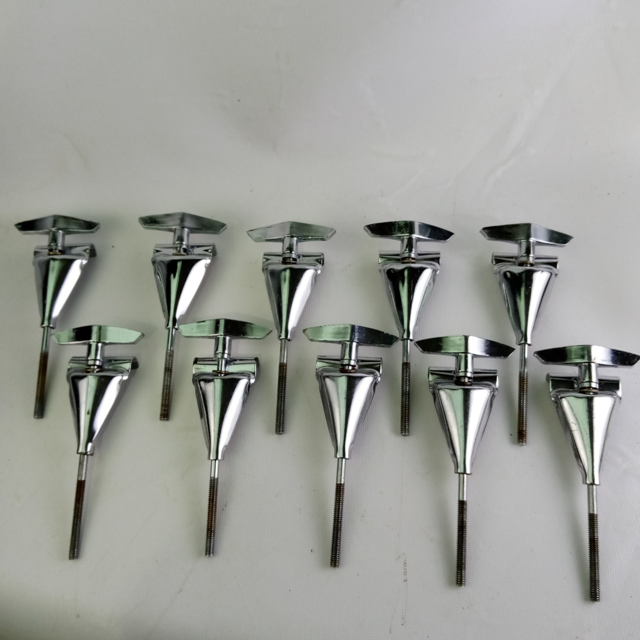 Slingerland 10x Sound King Bass Drum Tension T-Rods+Claws Chrome Vintage 70s Set — main photograph