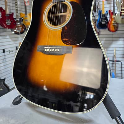 Martin D-28 Acoustic Guitar - Sunburst w/OHSC + FREE $299 Plek & Setup #026 image 4